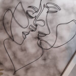 Cadre Couple avec illustration d’amoureux – Format A4